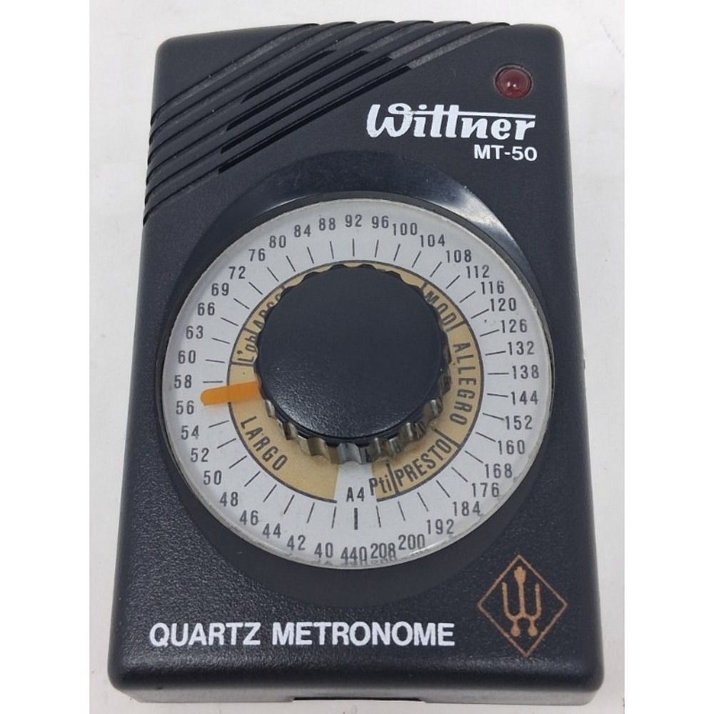 Wittner MT-50 Quartz Metronome Black w/ Light & Headphone Jack for Piano. U